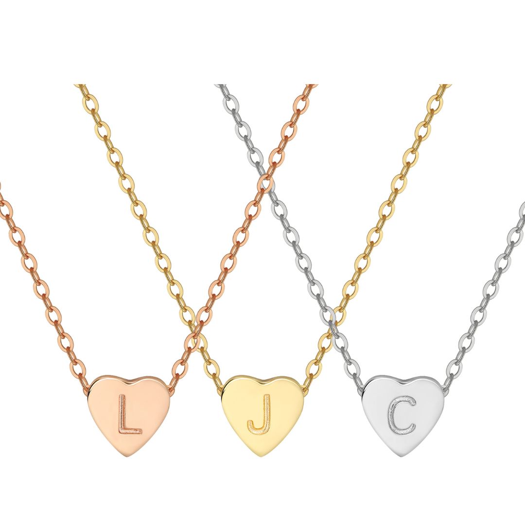 Initial Heart-Shaped Necklaces – Many Goods Store